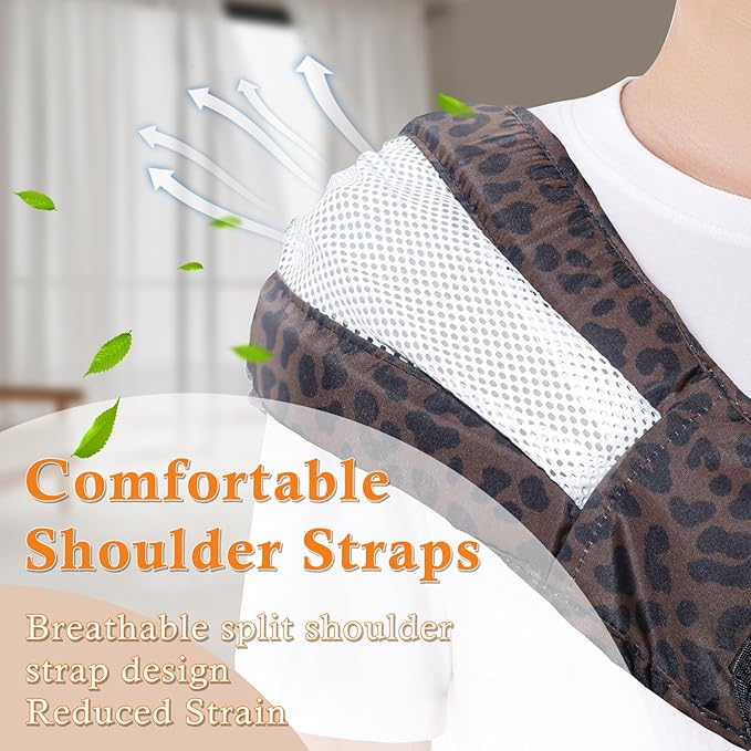 Baby Carrier Newborn to Toddler-Adjustable Baby Sling Carrier,Toddler Carrier for 25-60lbs,Comfortable Baby Sling for Hands-Free Carrying (Dark Brown Leopard Print)-CubbioJoy