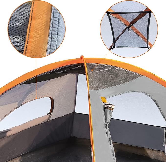Amazon Basics Camping Tent, 3-Season Dome Design with Rainfly-CubbioJoy