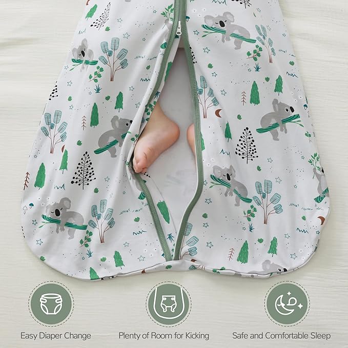 JELLYMONI Baby Sleep Sack 12-18 Months 100% Cotton Wearable Blanket, 0.5 TOG Soft Lightweight Toddler Sleeping Sack 3 Pack 2-Way Zipper Newborn Sleep Sacks-CubbioJoy