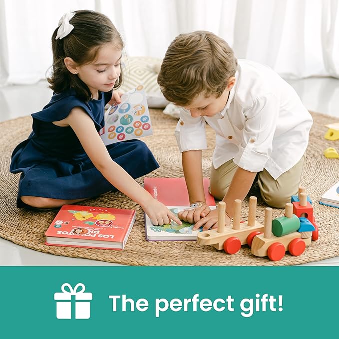 Binibi Spanish Books for Babies & Toddlers 1-3 La Granja Interactive Bilingual Sound Book with Farm Animal Sounds | Bilingual Children's Book | Spanish Learning for Kids | Libro en español para bebés-CubbioJoy