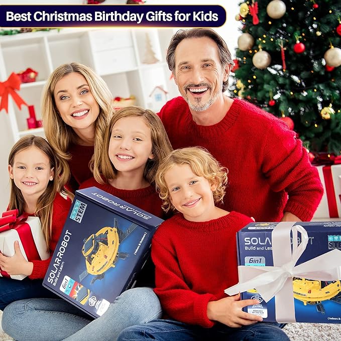 COBFDHA STEM Projects for Kids Age 8-12, Science Kits Boys, Solar Robot Space Toys Gifts 8-14 Year Old Teen Boys Girls, 120Pcs Building Experiments Robots Teenage Ages 9 10 11 12 , Yellow-CubbioJoy