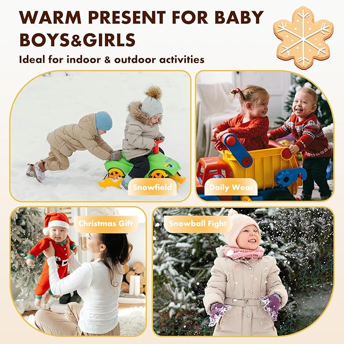 Baby Winter Mittens Toddler Stretch Knit Gloves Magic Warm Glove for Baby Boys Girls-CubbioJoy