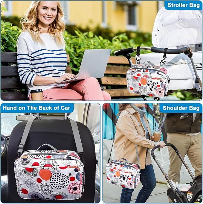 Accmor Stroller Organizer, Universal Stroller Organizer with Insulated Cup Holder Pocket, Dual Purpose Large Capacity Stroller Bag Caddy, Stroller Accessories Fits for Uppababy, Doona, Nuna Strollers-CubbioJoy