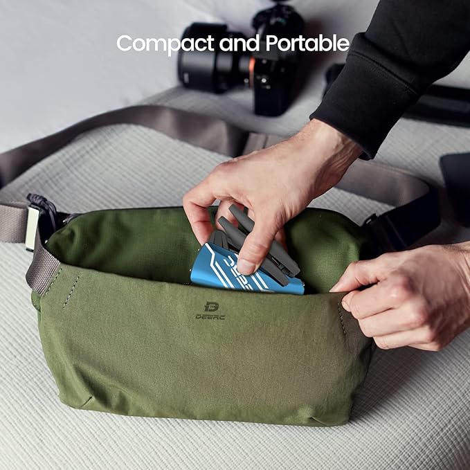 DEERC D20 Mini Drone with Camera for Kids, Remote Control Toys Gifts for Boys Girls with Voice Control, Gestures Selfie, Altitude Hold, Gravity Control, One Key Start, 3D Flips 2 Batteries, Blue-CubbioJoy