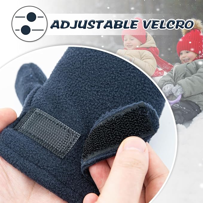 BAVST Baby Toddler Winter Mittens Girls Warm Fleece Lined Gloves Kids Sherpa Lined Mittens for Boys-CubbioJoy