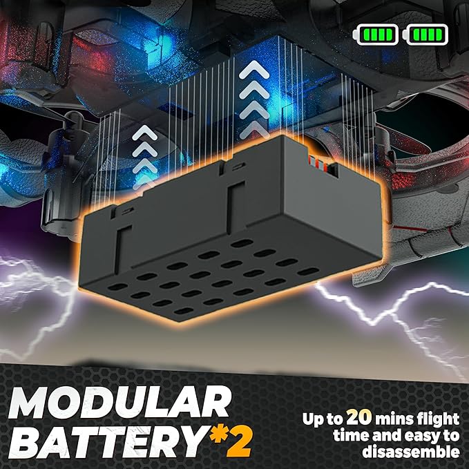 BEZGAR Drones for Kids | 2.4GHZ RC Plane, Remote Control Airplane, RC Helicopter, 360° Flip Fighter Jet Toy with Colorful LED Navigation Light Gray-CubbioJoy