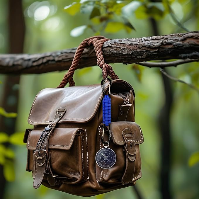 BRAVESHINE Paracord Keychain Carabiner Clip, D Ring Lanyard Hanger Stroller Hook for Water Bottle, Key, Backpacks, Men, Women-CubbioJoy