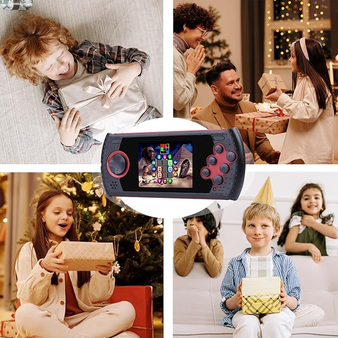 16 Bit Handheld Game for Kids Built-in 230 HD Classic Retro Video Games USB Rechargeable 3.0 Inch Childrens Travel Electronics Toys Portable Gaming Player System Gift for Boys Girls Ages 4-8-12-CubbioJoy