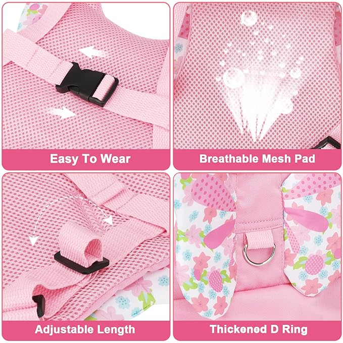 Accmor 3 in 1 Toddler Harness Leashes + Anti Lost Wrist Link, Kids Harness Children Leash for Girls, Child Anti Lost Leash Baby Cute Harness Belt Strap Hold Kids Close While Walking-CubbioJoy
