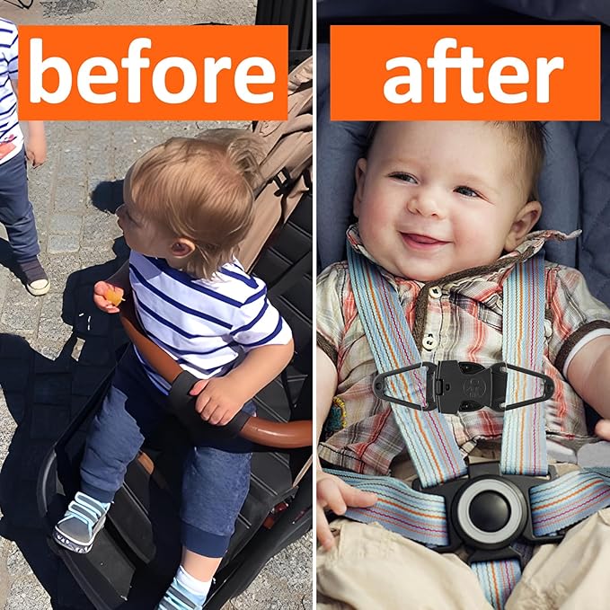 Anti Escape Safety Clip Baby Harness Chest Clips, Chest Strap Lock Prevent Children/Kids(Under 1.5 Years Old) Taking Their Arms Out of High Chairs/Strollers/Reins(2 Pack)-CubbioJoy