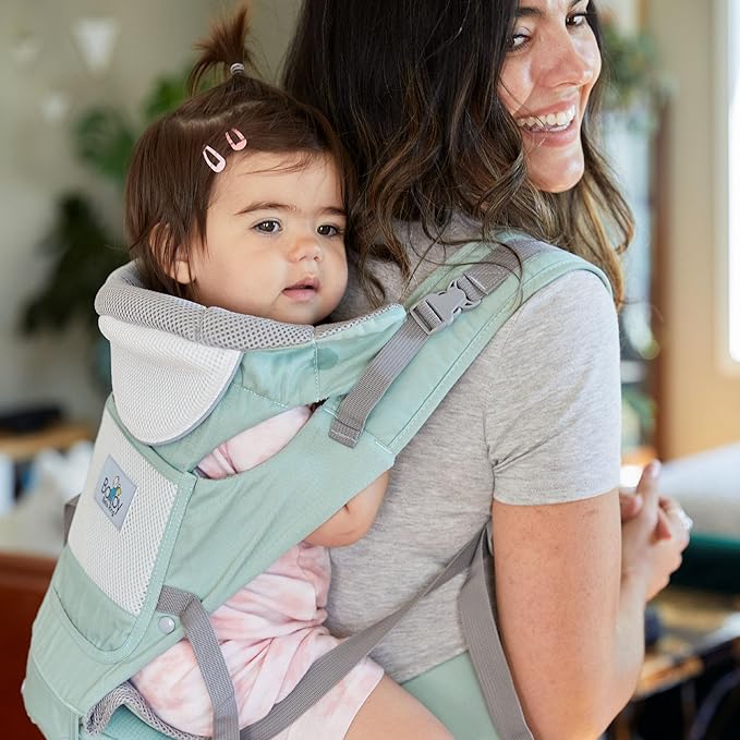 Baby Carrier - 6-in-1 Ergonomic Soft Carrier with Hip Seat and Large Storage, Front and Back Positions, Adjustable Waist Up to 43 Inches, for Infants Aged 2-36 Months, Weighing 6-45 lb-CubbioJoy