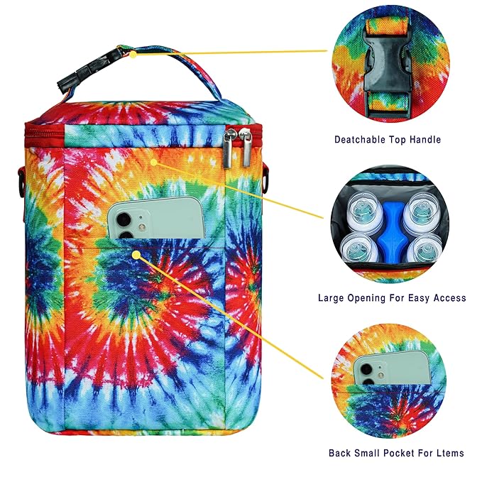 Breastmilk Cooler Bag with Ice Pack - Fits 4 Bottles Up to 9 Ounce - Insulated Baby Bottle Cooler on The Go with Strap-CubbioJoy