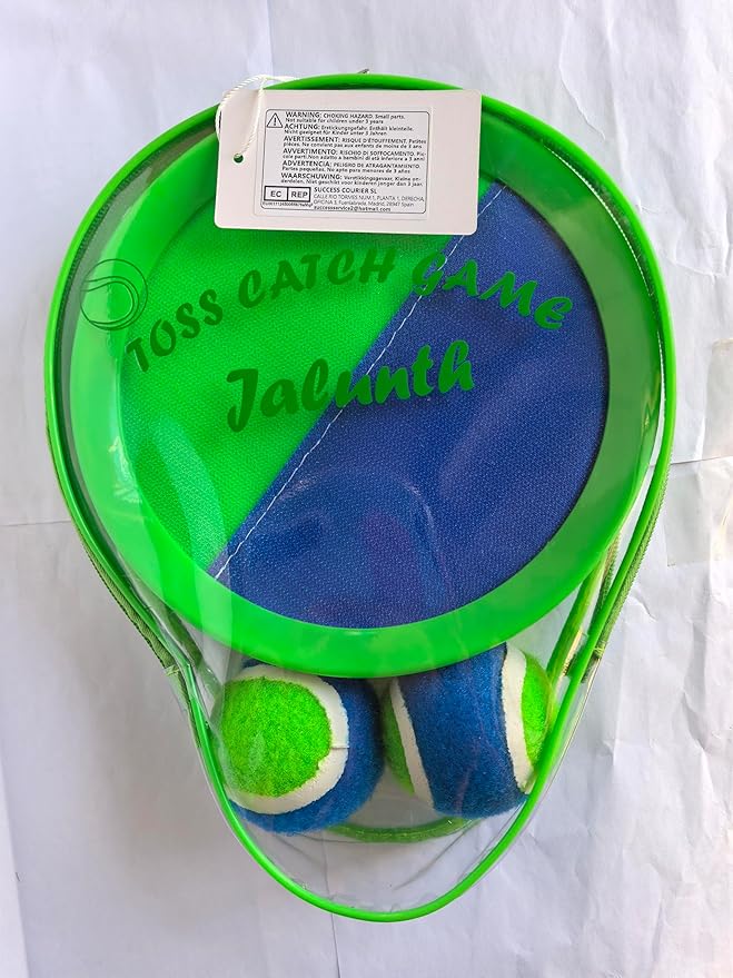 Jalunth Ball Catch Set Games Toss Paddle - Beach Toys Back Yard Lawn Outdoor Pool Backyard Camping Throw Age 3 4 5 6 7 8 9 10 11 12 Years Old Boys Girls Kids Adults Family Outside Easter Gifts Green-CubbioJoy