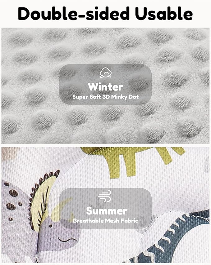 Infant Car Seat Insert with Removable Cushion for Baby Preemie Newborn Infant, Reversible carseat Insert Head Body Support Fits for Stroller, Baby Swing, Rocker, Bouncer, Bassinet - Grey-CubbioJoy