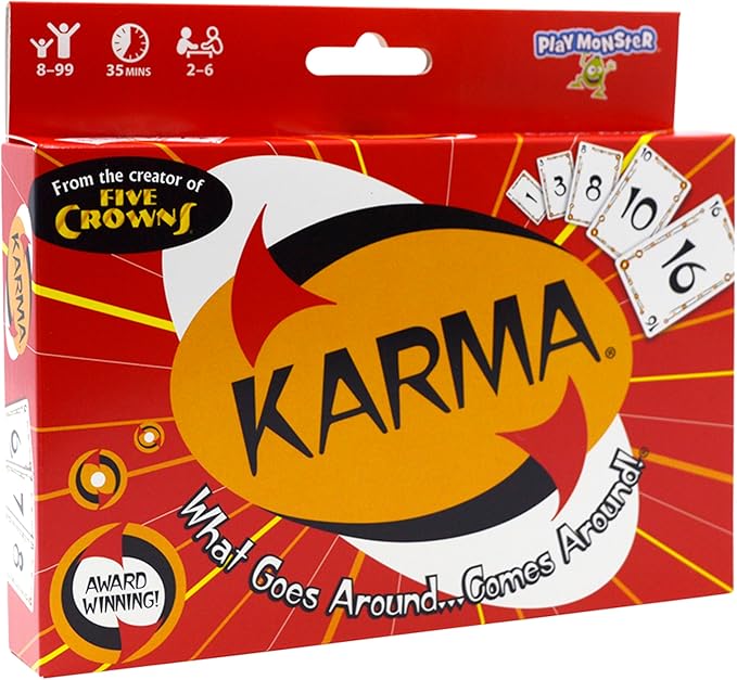 KARMA Card Games for Kids – Kids, Family Games Night, Multi-Player, Screen Free, Travel Games, Playing Cards, What Goes Around, Comes Around, Ages 8+-CubbioJoy