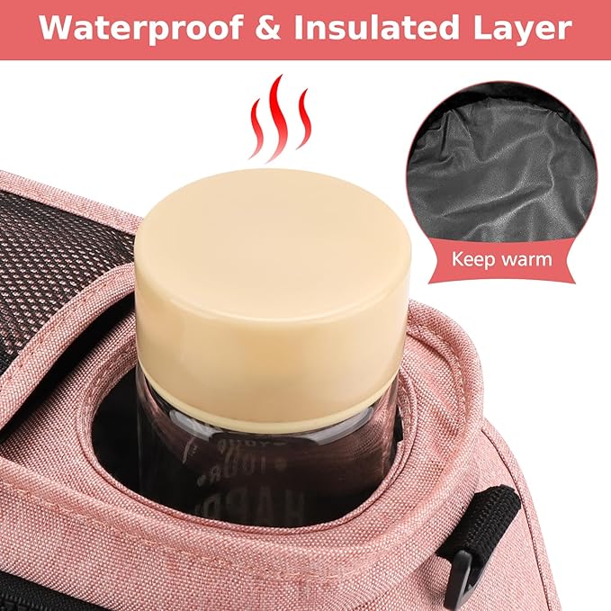 Accmor Universal Stroller Organizer with Insulated Cup Holder Detachable Phone Bag and Shoulder Strap, Stroller Bag Caddy Organizer Accessories Fits for Uppababy, Baby Jogger, Britax Strollers-CubbioJoy