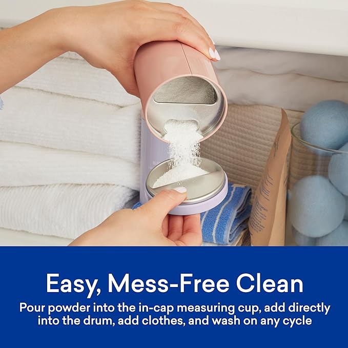 BLUELAND Oxi Laundry Booster Powder with Tin, Starter Set, Spring Bloom Scent, 25 Loads, 17.6 oz, Plastic-Free, Eco Friendly, Oxy Cleaner, Stain Remover-CubbioJoy