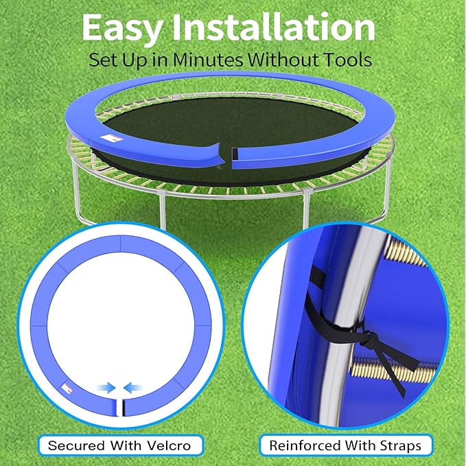 16FT/15FT/14FT/12FT/10FT Trampoline Safety Pad Replacement, Round Trampoline Spring Protection Cover, Fits 16FT/15FT/14FT/12FT/10FT Frames, Water-Resistant Trampoline Accessories-CubbioJoy