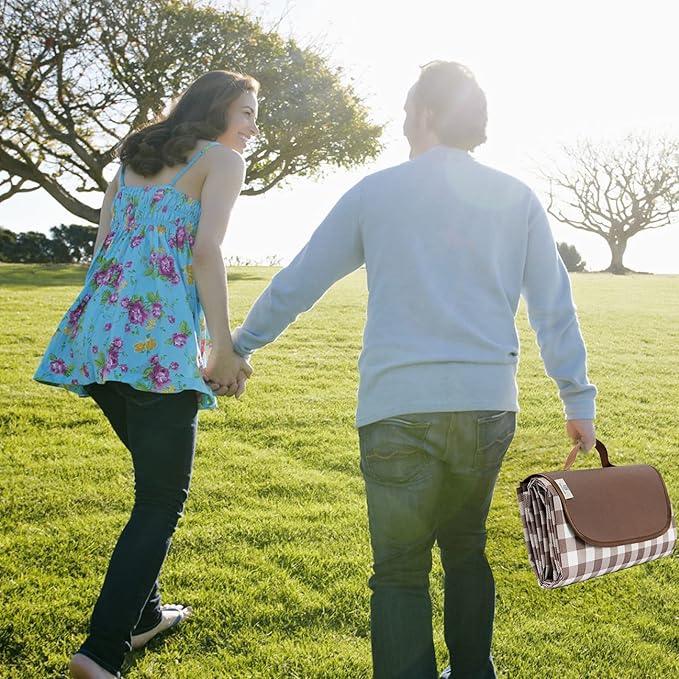 Beach Blanket Extra Large Picnic Blanket Sand Free Waterproof Outdoor Indoor Blanket Lightweight Easy Fold Handy Mat Portable Beach Mat for Camping Hiking Travel Park Grass-CubbioJoy