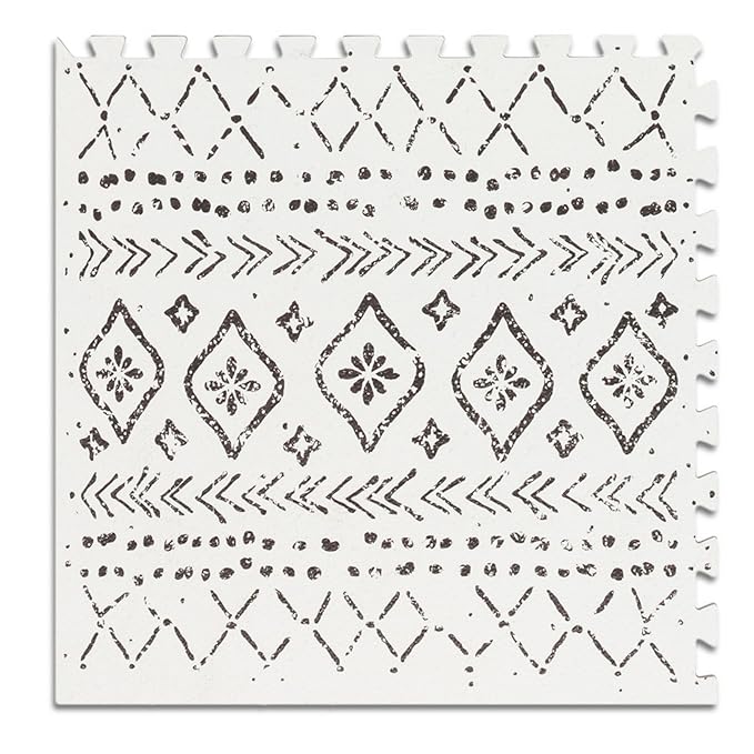 Baby Play Mat for Floor – 4x6ft Boho | Soft Non Toxic Premium EVA Foam Tiles for Tummy Time, Crawling & Playroom – Waterproof Interlocking Floor Mat for Babies & Toddlers by Lillefolk (6 Tiles)-CubbioJoy