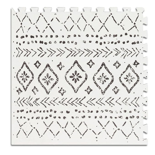 Baby Play Mat for Floor – 4x6ft Boho | Soft Non Toxic Premium EVA Foam Tiles for Tummy Time, Crawling & Playroom – Waterproof Interlocking Floor Mat for Babies & Toddlers by Lillefolk (6 Tiles)-CubbioJoy
