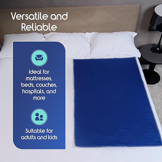 Inspire Waterproof Mattress Protector, 2 Pack - Dark Colored to Hide Stains, Extra Large 34 x 54, Quilted Bed Pad for Incontinence Washable, for Adults and Kids-CubbioJoy