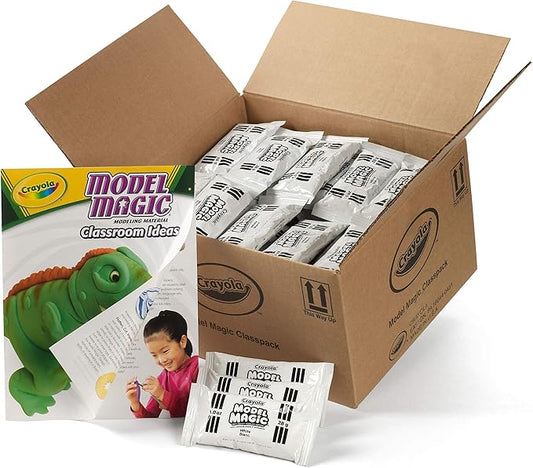 Crayola Model Magic - White (75ct), 1oz Modeling Clay Alternative, Molding Air Dry Clay for Kids, Bulk Art Supplies, Must Have Teacher Classroom Essentials-CubbioJoy