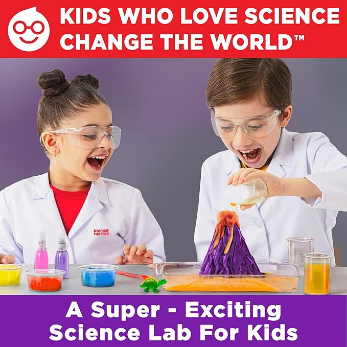 Doctor Jupiter My First Science Kit, Chemistry Set for Kids Ages 4-5-6-7-8 | Birthday Gift Ideas for 4+ Year Old Boys & Girls | Toy Stem Kit with 50+ Experiments | Learning & Educational Projects-CubbioJoy