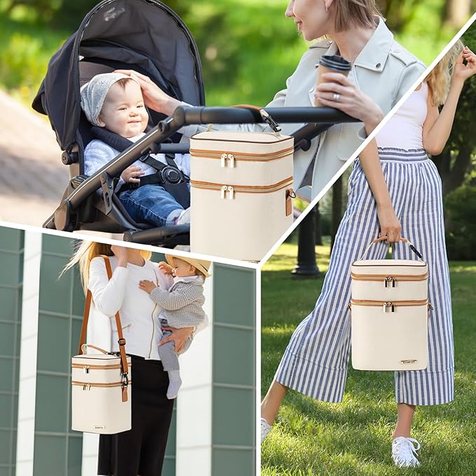 Breastmilk Cooler Bag with Ice Pack Fits 6 Baby Bottles Up to 9 Ounce-CubbioJoy