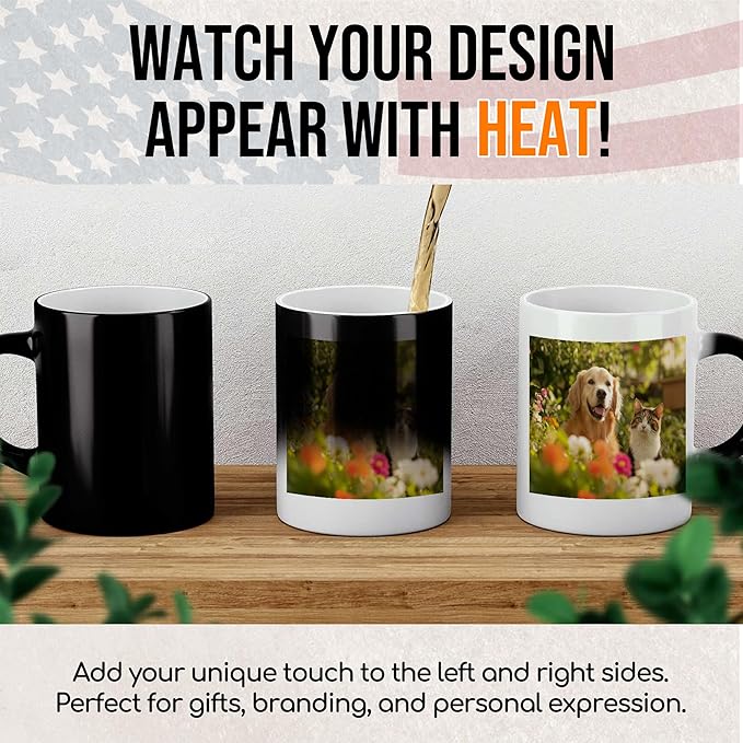 Custom Magic Mug Personalized Photo Coffee Mugs 11 Oz Customize Color Changing Cup with Photo Text Image Logo Ceramic Cups Gifts for Men Women Dad Mom Family Best Friend-CubbioJoy