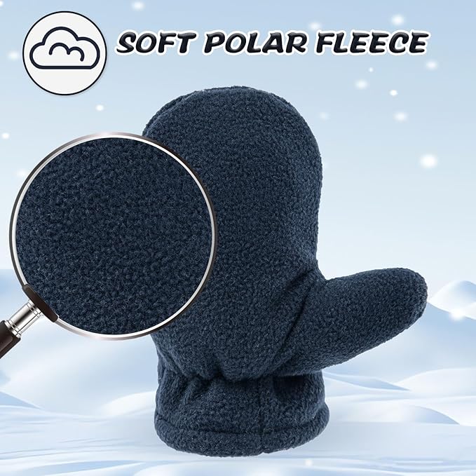BAVST Baby Toddler Winter Mittens Girls Warm Fleece Lined Gloves Kids Sherpa Lined Mittens for Boys-CubbioJoy