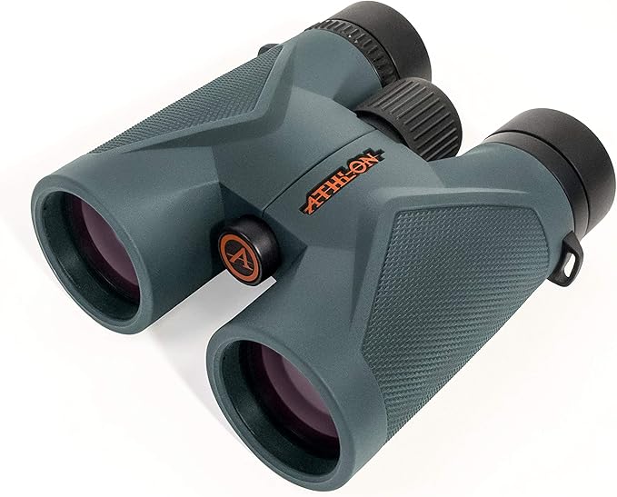 Athlon Optics 8x42 Midas UHD Gray Binoculars with ED Glass for Adults and Kids, High-Powered Binoculars for Hunting, Birdwatching, and More-CubbioJoy