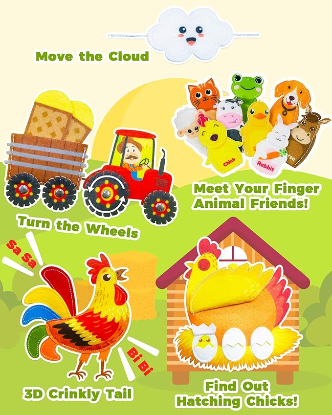 Busy Book for Toddlers 1-3, Montessori Toys for 1 2 Year Old Boy Girl Birthday Gifts, Busy Board Educational Learning Toys for 1+ Year Old, Toddler Airplane Travel Toy Farm Animals Activity Books-CubbioJoy