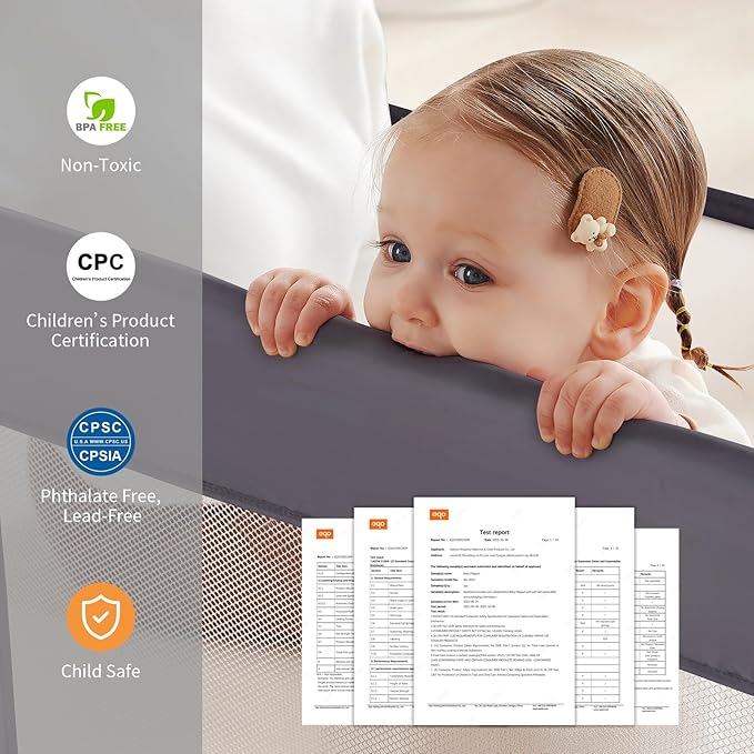 Baby Playpen,Large Play Pen for Babies and Toddlers with Door 79x71 Inch, Adjustable Playpen Non-Slip Suction Cups Base Safe and Sturdy, Indoor Outdoor Playard,Black-CubbioJoy