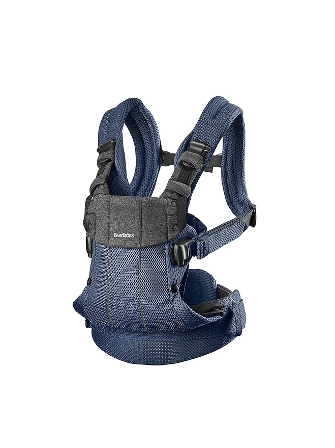 BabyBjörn Baby Carrier Harmony, Navy Blue, 3D Mesh | 3-in-1 Ergonomic Baby Carrier; Newborn, Facing-In, Outward-Facing, and Back Carrying Positions Supported (7-40 lbs), Newborn to Toddler-CubbioJoy