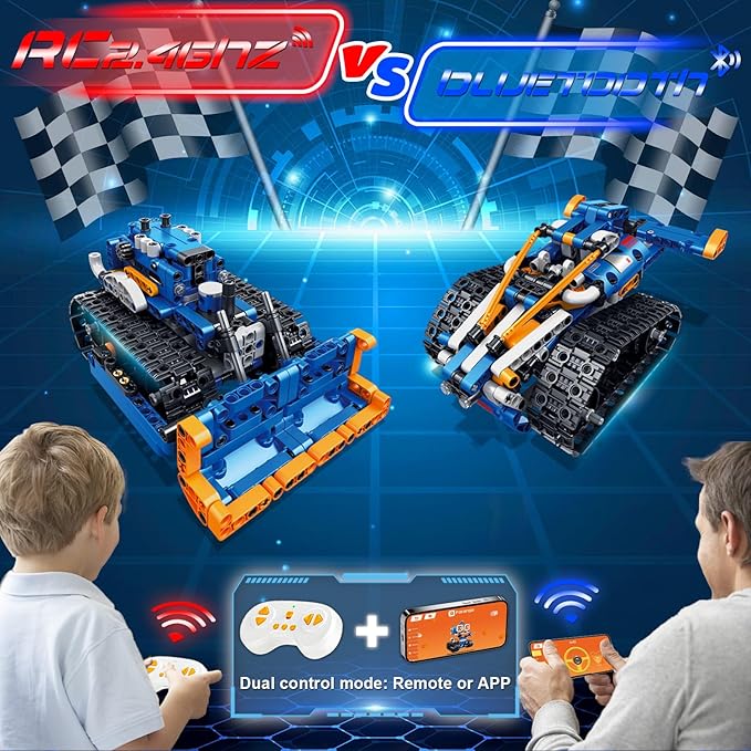 5in1 STEM Robot Building Kit, 560 PCS APP/Remote Control Mech RC Robotics for Kids Ages 8-12, Science Kit Coding Robots Toy Set, Birthday Gifts for Boys Age 8-14+-CubbioJoy