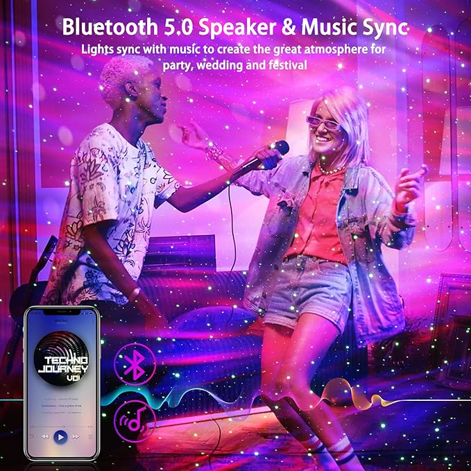 Aurora Projector - AIRIVO Star Projector for Kids Adults, Night Light Projector Bluetooth Speaker White Noise, Galaxy Projector Northern Lights for Bedroom Decor, Party, Ceiling-CubbioJoy