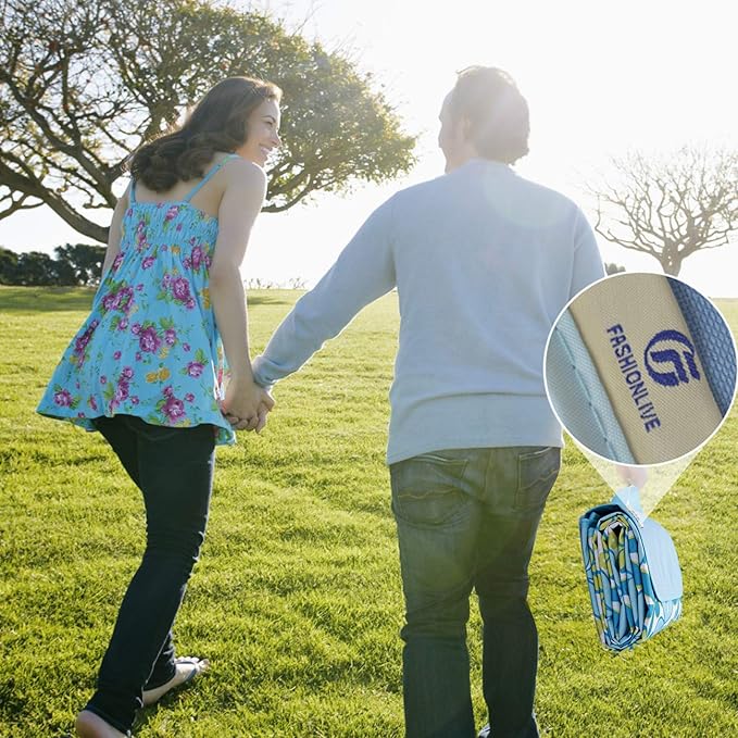 Beach Blanket Extra Large Picnic Blankets Sandproof Waterproof Outdoor Indoor Blanket Lightweight Handy Mat Portable Beach Mat for Camping Hiking Travel Park Grass-CubbioJoy