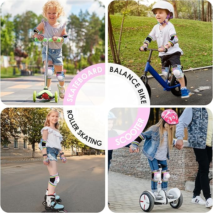 BOSONER Kids/Youth Knee Pad Elbow Pads for Roller Skates Cycling BMX Bike Skateboard Inline Rollerblading, Skating Skatings Scooter Riding Sports-CubbioJoy