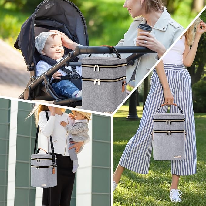 Breastmilk Cooler Bag with Ice Pack Fits 6 Baby Bottles Up to 9 Ounce-CubbioJoy