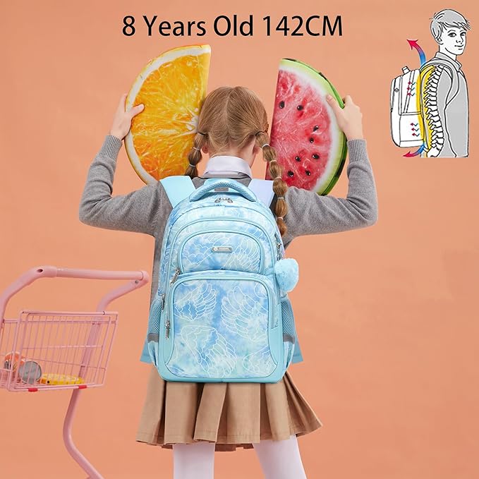 Cusangel Backpack for Girls Boys School Bookbags Kindergarten Elementary Lightweight Waterproof Multifunctional Large Capacity for kids(17 inch Fun Prints)-CubbioJoy