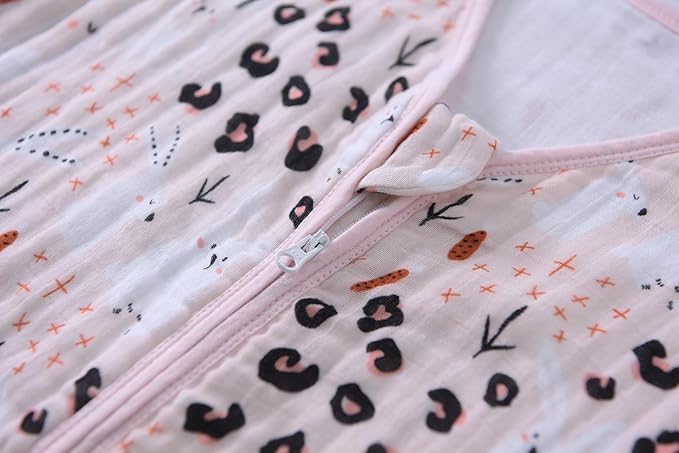 Baby Sleep Sack 0-6 Months Wearable Blanket for Babies 100% Organic Cotton 2-Way Zipper YKK 0.5 TOG Toddler Sleeping Sacks Bunny-CubbioJoy