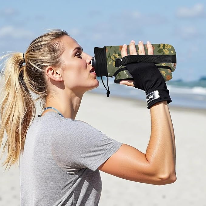 25/32/40/64oz Water Bottle Bag Holder Carrier-Insulated Crossbody Sling Case Sleeve with Strap & Pockets for Men Women Gym Cycling Travel Walking Hiking Camping-CubbioJoy