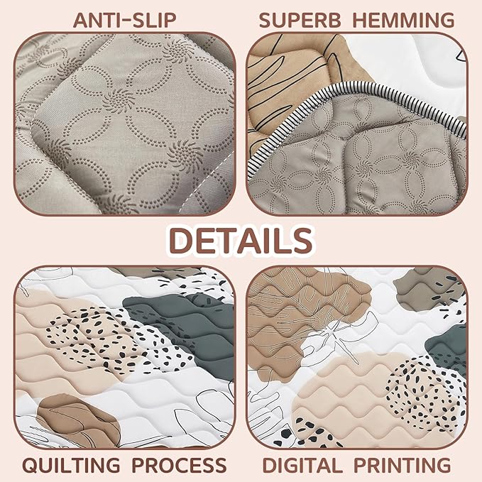 Baby Play Mat - Thicken 71x59 Inch Soft Foam Crawling Mat for Playpen & Floor, Non-Slip Waterproof Activity Playmats for Infants & Toddlers, Portable Foldable & Machine Washable, Boho Design-CubbioJoy