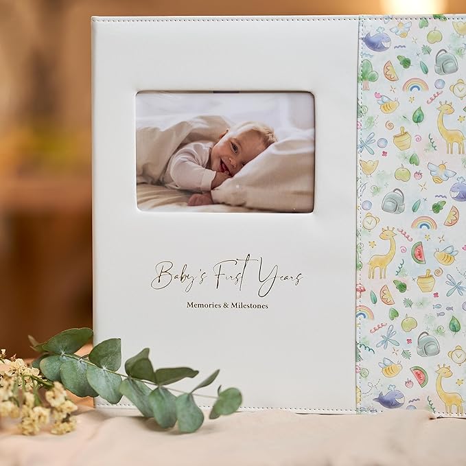 Baby Memory Book Extra Pages for Photos and Notes – Baby Book “Choose Joy” | 10 Additional Paper Sheets for Loose-Leaf Baby Keepsake Photo Album for Newborn Girls Boys | Refill Paper Set-CubbioJoy