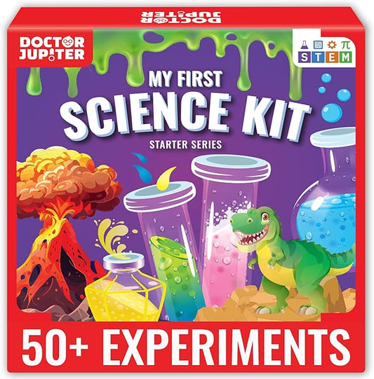 Doctor Jupiter My First Science Kit, Chemistry Set for Kids Ages 4-5-6-7-8 | Birthday Gift Ideas for 4+ Year Old Boys & Girls | Toy Stem Kit with 50+ Experiments | Learning & Educational Projects-CubbioJoy