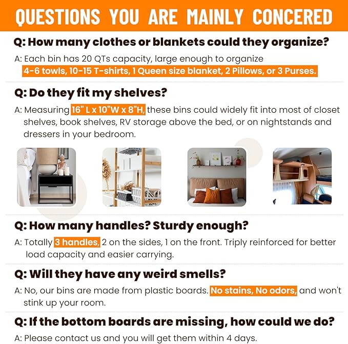 Criusia Closet Organizers Bins 8 Pack - Large Closet Shelf Organizer with Handles - Fabric Trapezoid Home Organization and Storage Baskets for Organizing Clothes Toy Blanket Towel Purse Hats-CubbioJoy