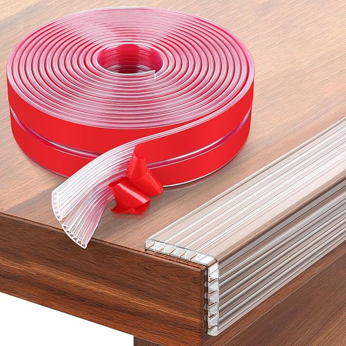 Baby Proofing 16.4ft Long (1.58" Wide) Corner Protector Baby Corner Guards Furniture Corner & Edge Safety Bumpers Clear Baby Proofing Bumper Cushion for Table Furniture Sharp Corners-CubbioJoy