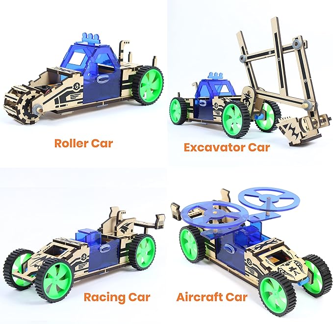 ButterflyEdufields 4in1 STEM Building Car Kits for Kids - DIY 3D Wooden Puzzle Toys, Educational STEM Gifts for Ages 6 to 12-CubbioJoy