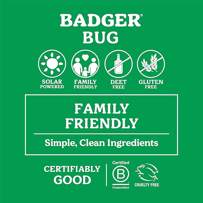 Badger Bug Repellent, Easy to Use Travel Stick, DEET-Free Mosquito Repellent & Insect Protection, Certified Organic Essential Oil Balm-CubbioJoy
